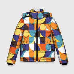 Куртка зимняя для мальчика Геометрия, цвет: 3D-красный