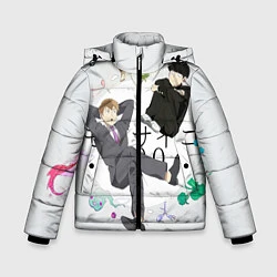 Куртка зимняя для мальчика Моб и учитель Рейген Аратака, цвет: 3D-светло-серый