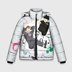 Куртка зимняя для мальчика Моб и учитель Рейген Аратака, цвет: 3D-черный
