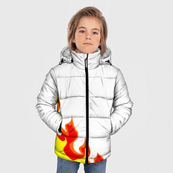 Куртка зимняя для мальчика Огонь, цвет: 3D-черный — фото 2
