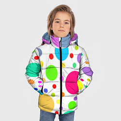 Куртка зимняя для мальчика Polka dot, цвет: 3D-черный — фото 2