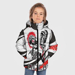 Куртка зимняя для мальчика Punk music, цвет: 3D-черный — фото 2