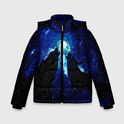 Куртка зимняя для мальчика КОСМИЧЕСКИЙ ВОЛК, цвет: 3D-черный