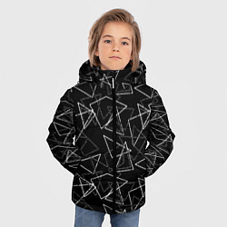 Куртка зимняя для мальчика Черно-белый геометрический, цвет: 3D-светло-серый — фото 2