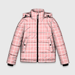 Куртка зимняя для мальчика Клетка волнистая, цвет: 3D-черный