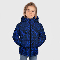 Куртка зимняя для мальчика Черно-синий геометрический, цвет: 3D-светло-серый — фото 2