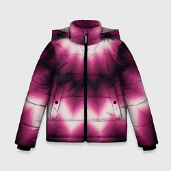 Куртка зимняя для мальчика Черно-пурпурный калейдоскоп, цвет: 3D-красный