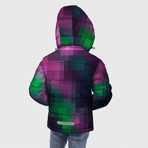 Зимняя куртка для мальчика Разноцветный геометрический уз / 3D-Светло-серый – фото 4