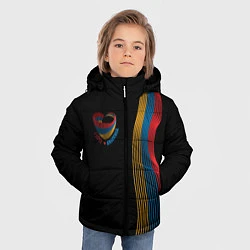 Куртка зимняя для мальчика I Love Armenia, цвет: 3D-черный — фото 2