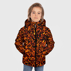 Куртка зимняя для мальчика Лавовые разводы, цвет: 3D-черный — фото 2