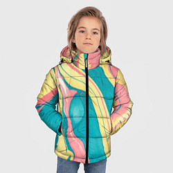Куртка зимняя для мальчика Красочный развод, цвет: 3D-черный — фото 2