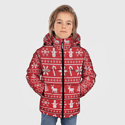 Куртка зимняя для мальчика Новогодний атрибуты, цвет: 3D-черный — фото 2