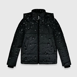 Куртка зимняя для мальчика Ночной дождь, цвет: 3D-черный