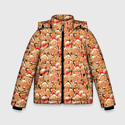 Куртка зимняя для мальчика Праздничное Печенье, цвет: 3D-черный