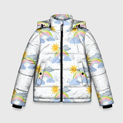 Куртка зимняя для мальчика Погода, цвет: 3D-черный