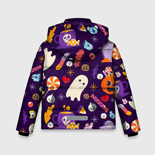 Зимняя куртка для мальчика HALLOWEEN BTS BT21 PATTERN БТ21 БТС ХЕЛЛОУИН / 3D-Красный – фото 2