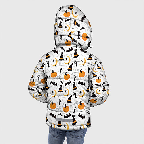 Зимняя куртка для мальчика Patern Halloween 5 / 3D-Светло-серый – фото 4