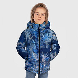 Куртка зимняя для мальчика Снежинки макро snowflakes macro, цвет: 3D-красный — фото 2