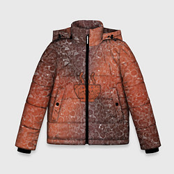 Куртка зимняя для мальчика Горячее блюдо на фоне АПВ 8 4 2 9, цвет: 3D-черный