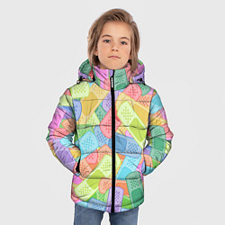 Куртка зимняя для мальчика Цветные пластыри, цвет: 3D-черный — фото 2