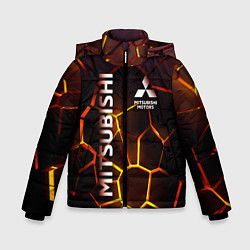 Куртка зимняя для мальчика Митсубиси подсветка 3D плит, цвет: 3D-черный