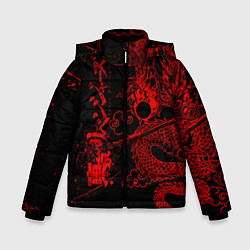 Куртка зимняя для мальчика ТОКИЙСКИЕ МСТИТЕЛИ КРАСНЫЙ ДРАКОН, цвет: 3D-черный
