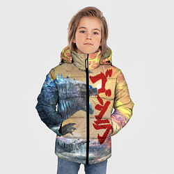 Куртка зимняя для мальчика ГОДЗИЛЛА АТАКУЕТ!, цвет: 3D-светло-серый — фото 2