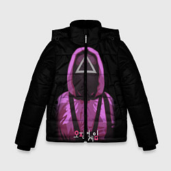 Куртка зимняя для мальчика Squid Game Triangle Guy, цвет: 3D-черный