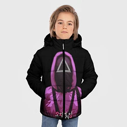 Куртка зимняя для мальчика Squid Game Triangle Guy, цвет: 3D-черный — фото 2