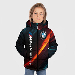 Куртка зимняя для мальчика BMW M PERFORMANCE NEON БМВ М НЕОН, цвет: 3D-черный — фото 2