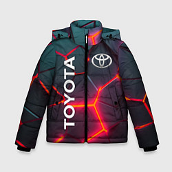 Куртка зимняя для мальчика TOYOTA 3D NEON ТОЙОТА 3Д ПЛИТЫ НЕОН, цвет: 3D-черный