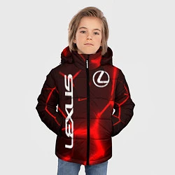Куртка зимняя для мальчика ЛЕКСУС КРАСНЫЕ 3Д ПЛИТЫ, цвет: 3D-черный — фото 2