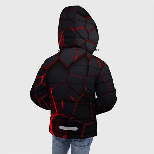 Зимняя куртка для мальчика Тойота 3D плиты с подсветкой / 3D-Светло-серый – фото 4