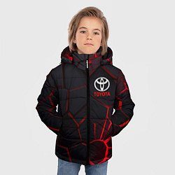 Куртка зимняя для мальчика Тойота 3D плиты с подсветкой, цвет: 3D-черный — фото 2