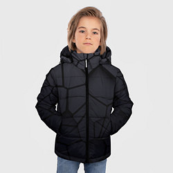 Куртка зимняя для мальчика Карбоновые 3D плиты 3Д плиты геометрия, цвет: 3D-красный — фото 2