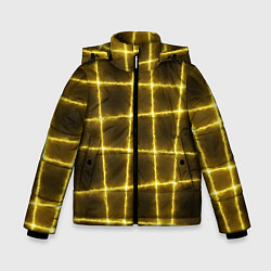Куртка зимняя для мальчика Неоновый барьер, цвет: 3D-черный