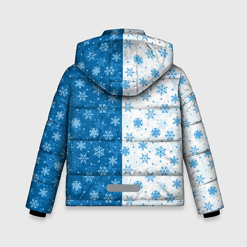 Зимняя куртка для мальчика С Новым Годом дед мороз / 3D-Светло-серый – фото 2