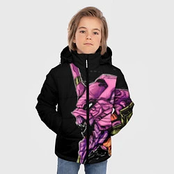Куртка зимняя для мальчика Evangelion Eva 01, цвет: 3D-черный — фото 2