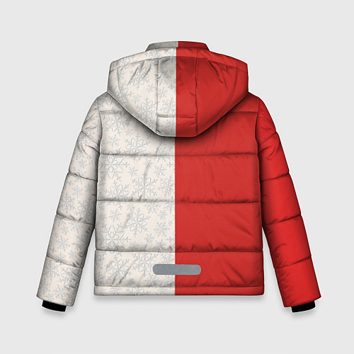 Зимняя куртка для мальчика Дед Мороз селфи / 3D-Светло-серый – фото 2