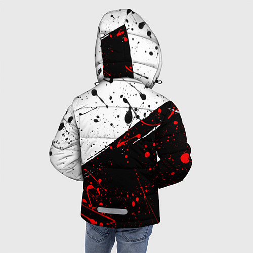 Зимняя куртка для мальчика Berserk: Черная маска / 3D-Светло-серый – фото 4