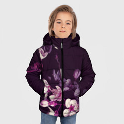 Куртка зимняя для мальчика САКУРА НА ЧЁРНОМ ФОНЕ, цвет: 3D-черный — фото 2