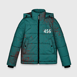 Куртка зимняя для мальчика Игра в кальмара: Персонаж 456, цвет: 3D-черный
