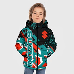 Куртка зимняя для мальчика Suzuki Судзуки, цвет: 3D-черный — фото 2