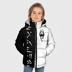 Куртка зимняя для мальчика THE ELDER SCROLLS SKYRIM FUS RO DAH ЧЁРНО БЕЛЫЙ, цвет: 3D-черный — фото 2