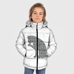 Куртка зимняя для мальчика QR Кот Версия 2, цвет: 3D-красный — фото 2