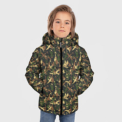 Куртка зимняя для мальчика Птицы камуфляж, цвет: 3D-черный — фото 2