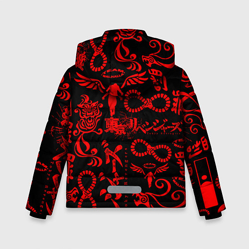 Зимняя куртка для мальчика ТОКИЙСКИЕ МСТИТЕЛИ КРАСНЫЕ ТАТУ / 3D-Красный – фото 2