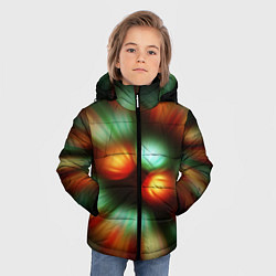 Куртка зимняя для мальчика Вспышка света в виде ярких линий, цвет: 3D-красный — фото 2