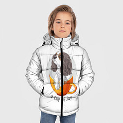 Куртка зимняя для мальчика Кавалер Кинг Чарльз Спаниель, цвет: 3D-черный — фото 2