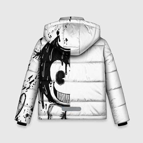 Зимняя куртка для мальчика BENDY - БЕНДИ БРЫЗГИ КРАСКИ / 3D-Светло-серый – фото 2